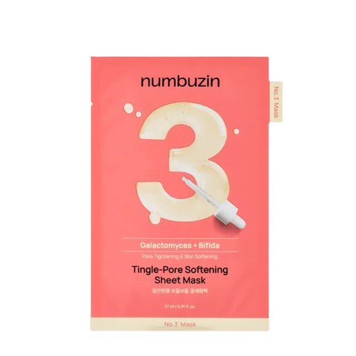 Numbuzin – No. 3 Tingle Pore Softening Sheet Mask - 27ml